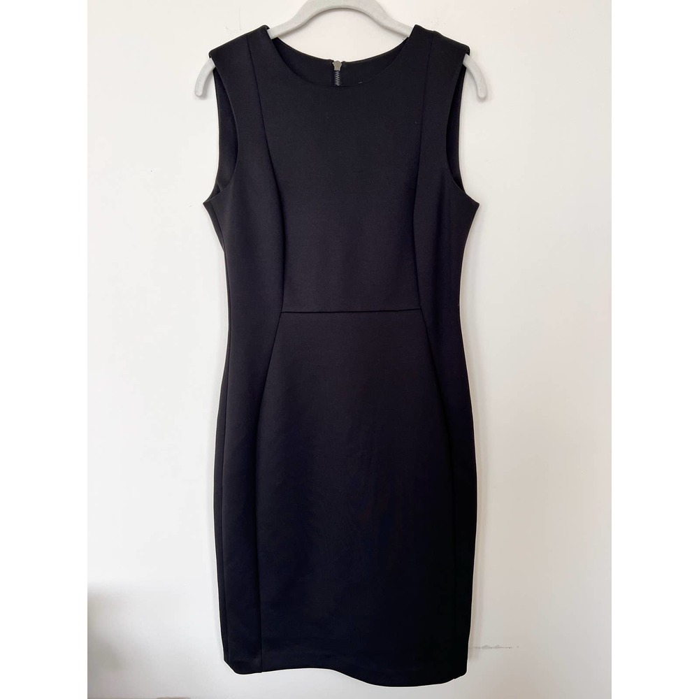 Calvin Klein Women's Sleeveless Scuba Sheath Dress with Princess Seam